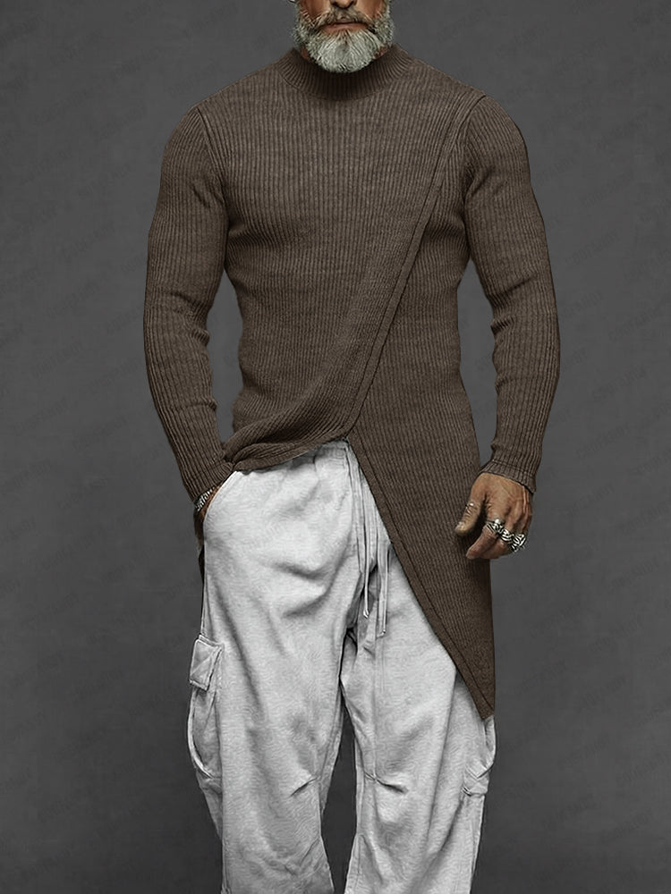 Long Style Slit Design Pullover Top