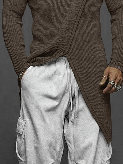 Long Style Slit Design Pullover Top