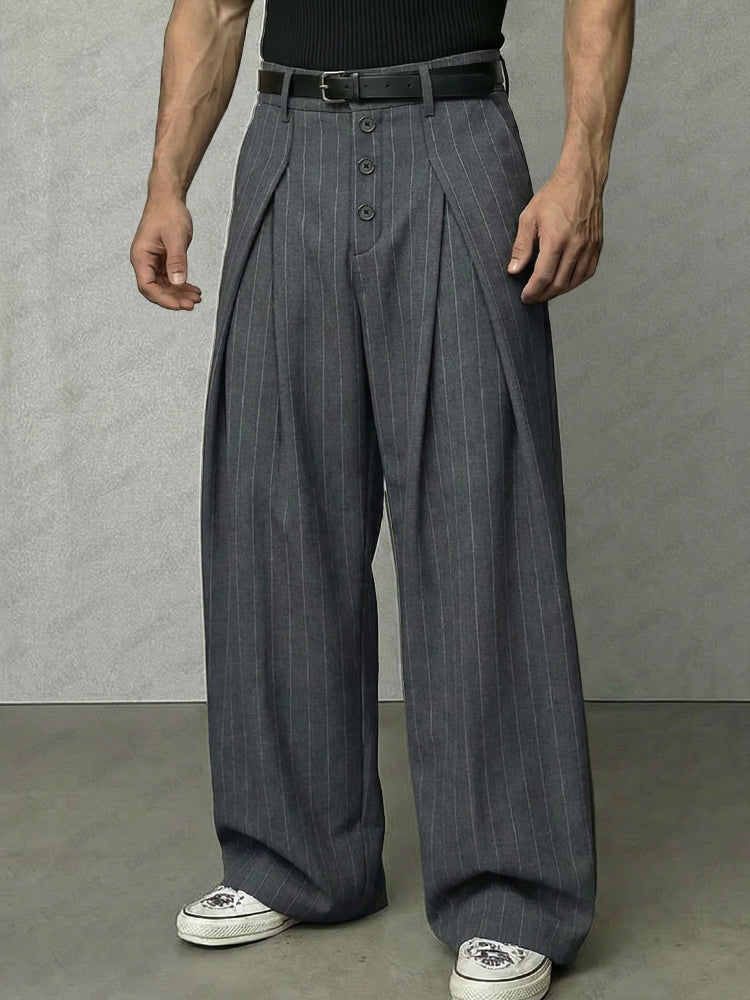 Essentail Stripe Wide-Leg Pants – COOFANDY