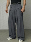 Essentail Stripe Wide-Leg Pants