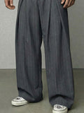Essentail Stripe Wide-Leg Pants