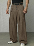 Essentail Stripe Wide-Leg Pants