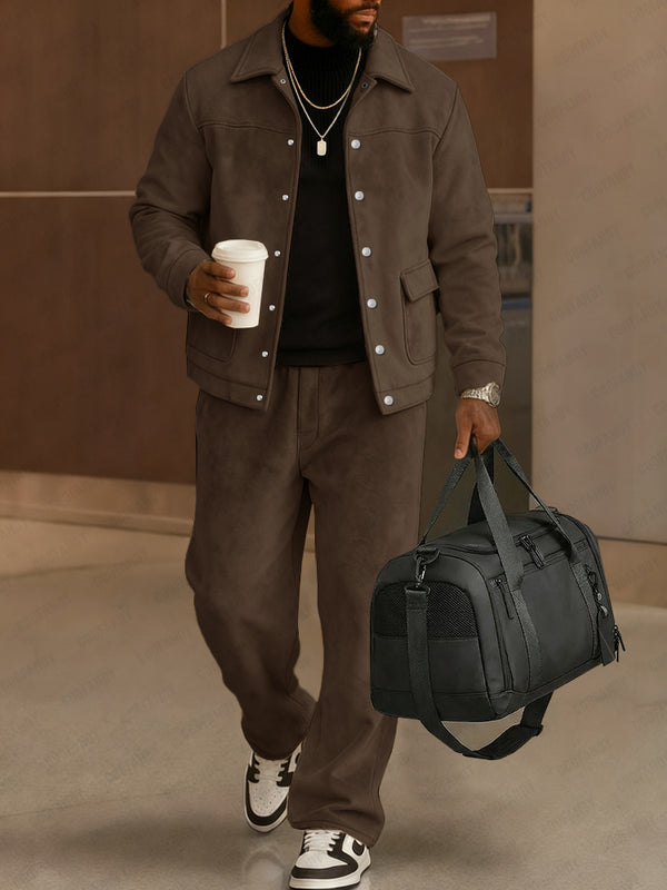 Premium Suede Jacket and Pants Set