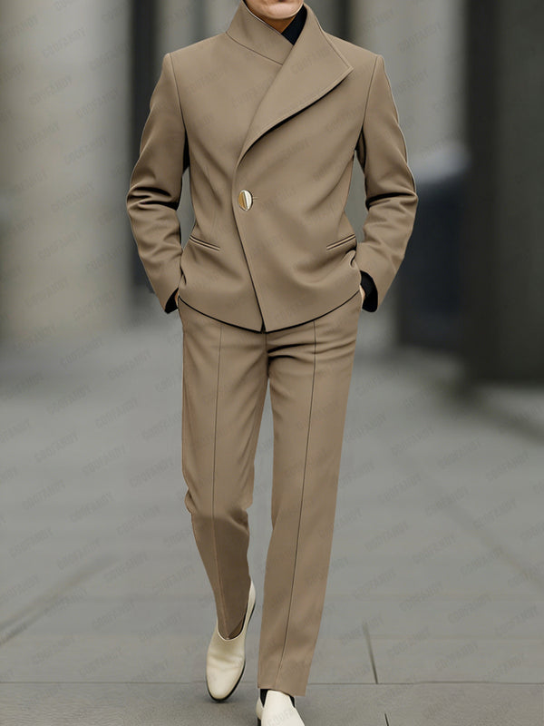 Smart Casual One-Button Blazer Pants Set