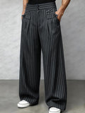 Modern Casual Vertical Striped Pants