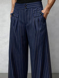 Modern Casual Vertical Striped Pants
