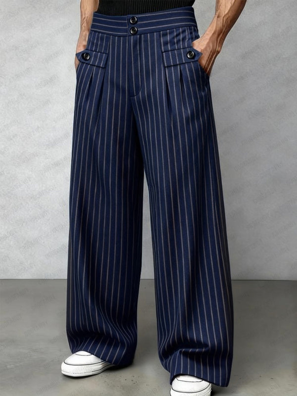 Modern Casual Vertical Striped Pants