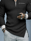 Fashion Two-Tone Elastic Knit Undershirt