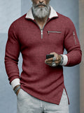 Fashion Two-Tone Elastic Knit Undershirt