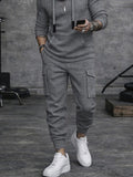 Sporty Cargo Style Knit Matching Set