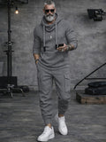 Sporty Cargo Style Knit Matching Set