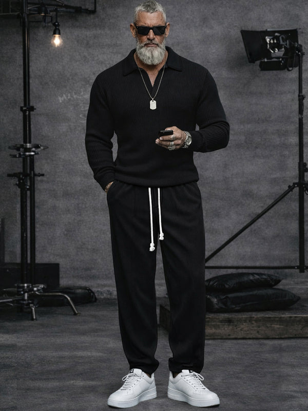 Urban Casual Textured Knit 2-Piece Set