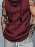 Sporty Hooded Knit Tank Top