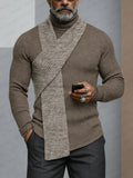 Minimalism Turtleneck Scarf-Decorated Knit Undershirt