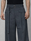 Smart Casual Wide-Leg Pants with Belt