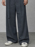 Smart Casual Wide-Leg Pants with Belt