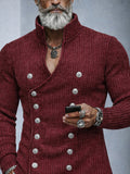 Stylish Double Breasted Knit Cardigan