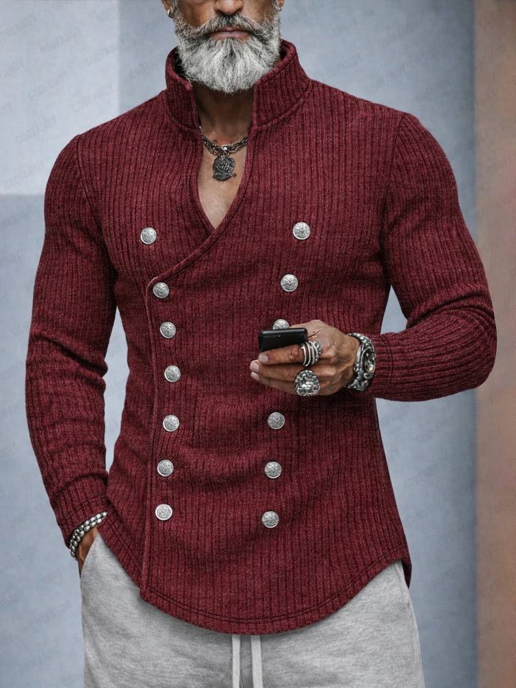 カーディガン Double-breasted Knit cardigan Stylish Double Breasted Knit Cardigan – COOFANDY