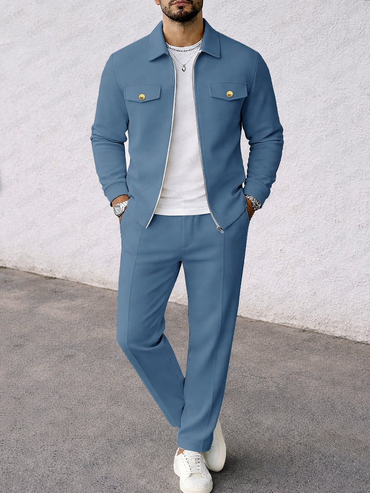 Classic Suede Jacket and Pants Set – COOFANDY