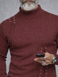 Unique Tie-Up Design Knit Undershirt