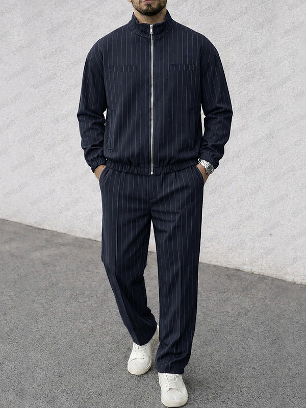 Essential Stripe Jacket and Pants Set