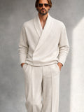 Minimalist Comfort Shawl Collar Matching Set