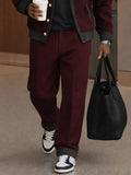 Urban Casual Contrast Tweed Jacket Pants Set