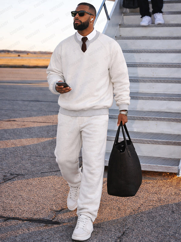 Urban Casual Sweatshirt Pants Set