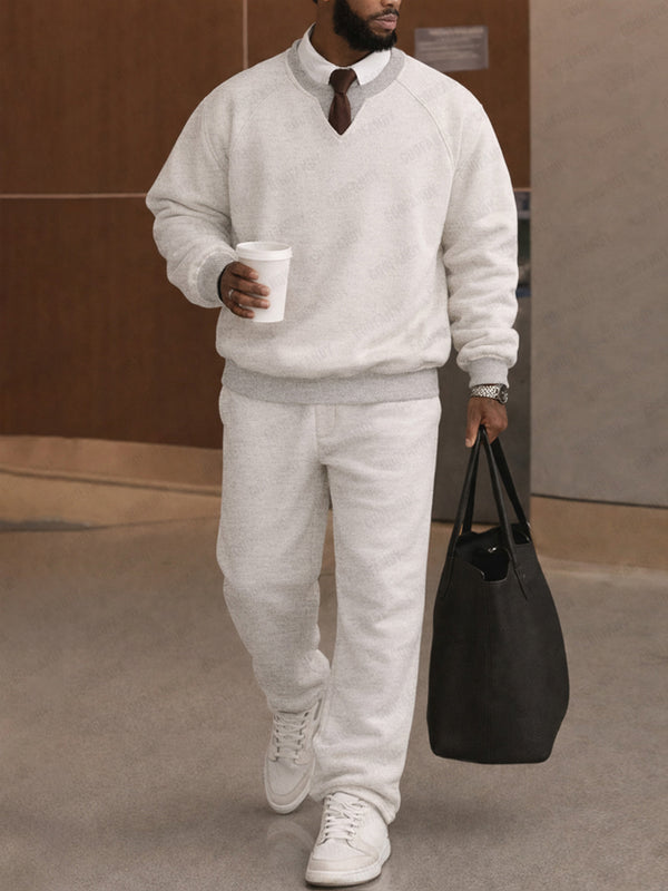 Urban Casual Sweatshirt Pants Set