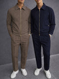 Premium Smart Casual Stripe Jacket Pants Set