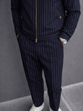 Premium Smart Casual Stripe Jacket Pants Set