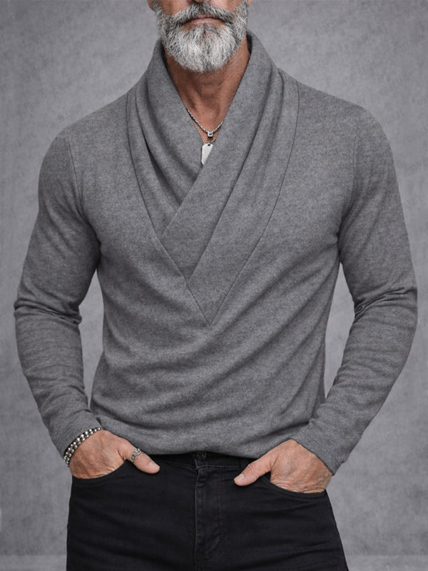 Urban Casual Crossover Neck Pullover Top