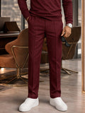 Urban Casual Stripe Polo Shirt and Pants Set