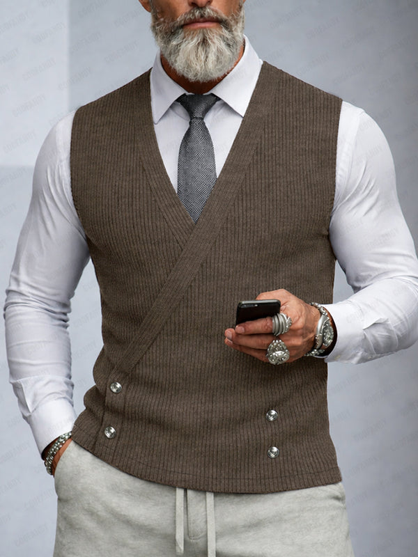 Essential V-Neck Knit Vest