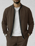 Daily Casual Suede Jacket and Pants Set
