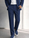 Mordern Contrast Fake 2-Piece Blazer and Pants Set