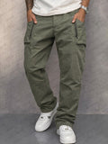 Trendy 100% Cotton Cargo Tapered Pants