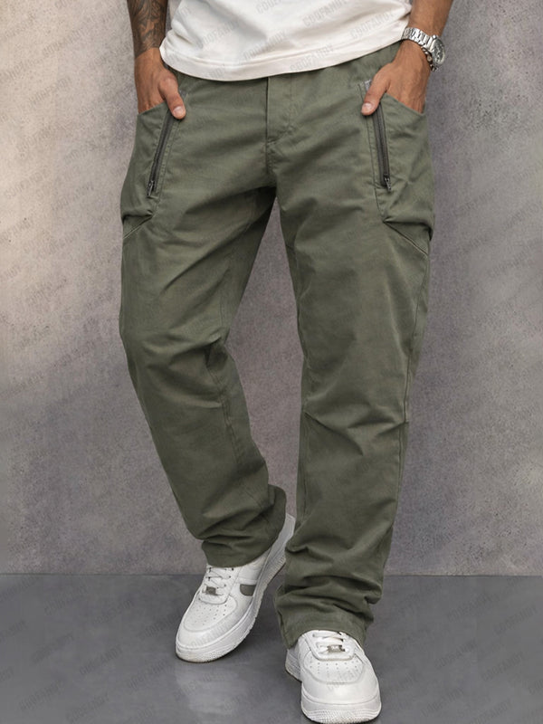 Trendy 100% Cotton Cargo Tapered Pants