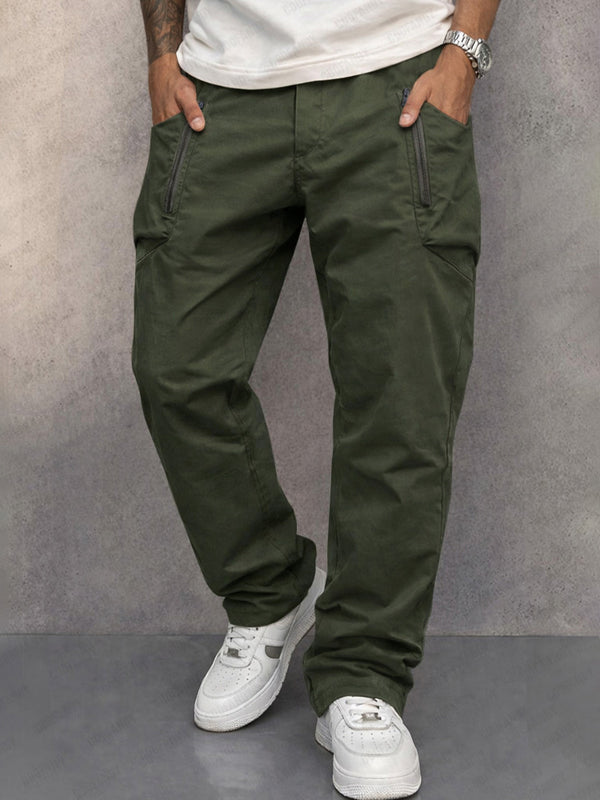 Trendy 100% Cotton Cargo Tapered Pants