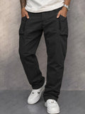 Trendy 100% Cotton Cargo Tapered Pants