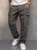 Trendy 100% Cotton Cargo Tapered Pants