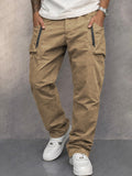 Trendy 100% Cotton Cargo Tapered Pants