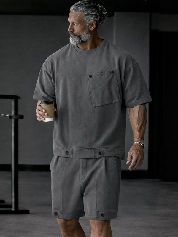 Unique Athleisure T-shirt and Shorts Set