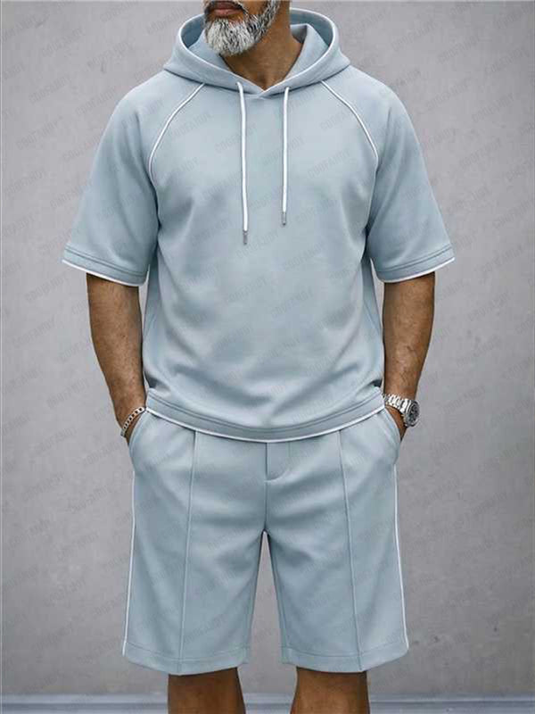 Relaxed Fit Contrast Stitch Tracksuit Set