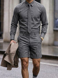 Smart Casual Shirts and Shorts Set with Tie
