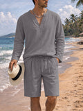 Comfort Skin-Friendly Cotton Shirts Shorts Set