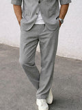 Smart Casual Short Sleeves Blazer Pants Set