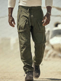 Utiliity Zip Pockets Cotton Cargo Pants