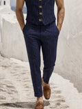 Smart Casual Pinstripe Vest Pants Set