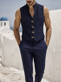 Smart Casual Pinstripe Vest Pants Set